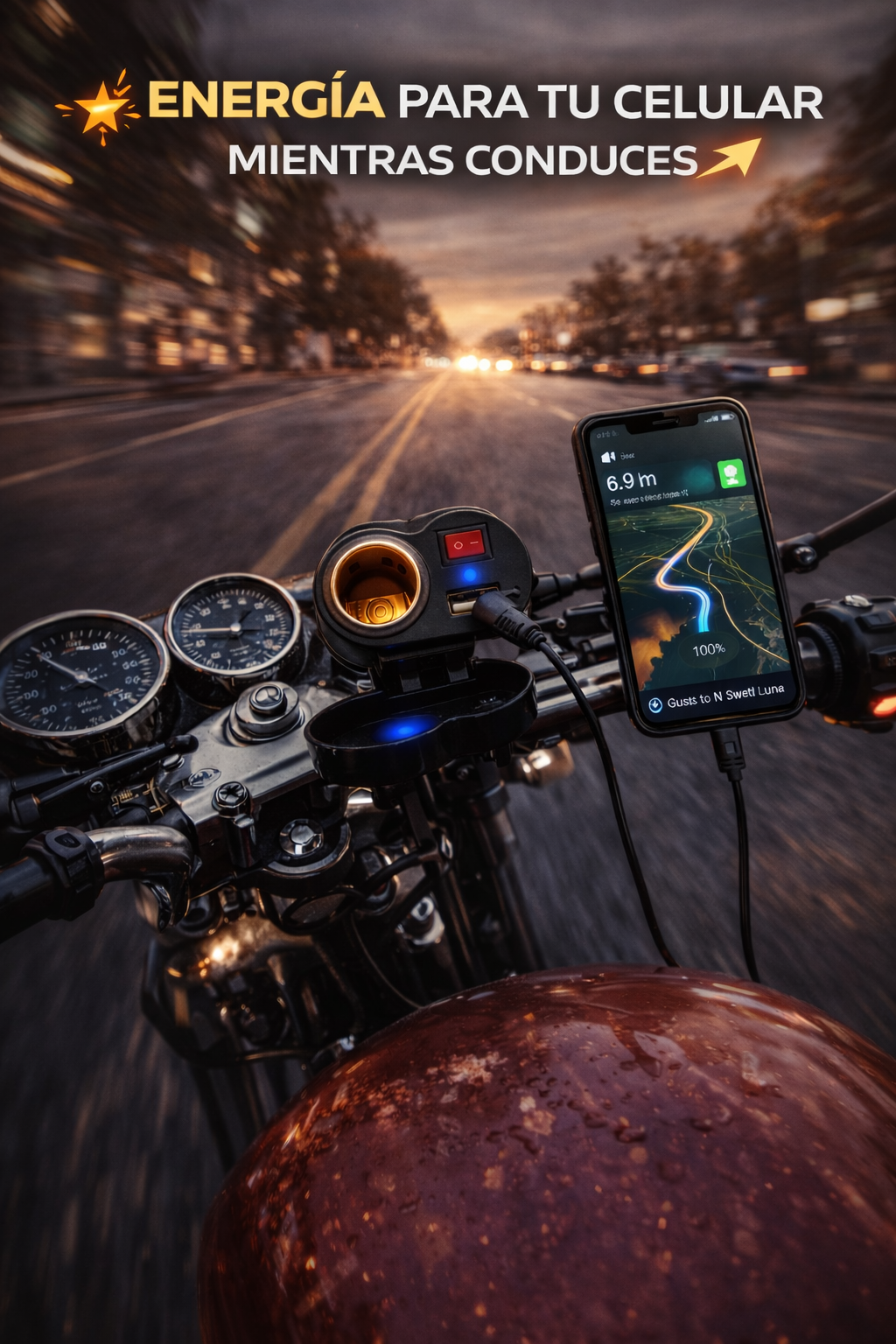 CARGADOR MOTO USB