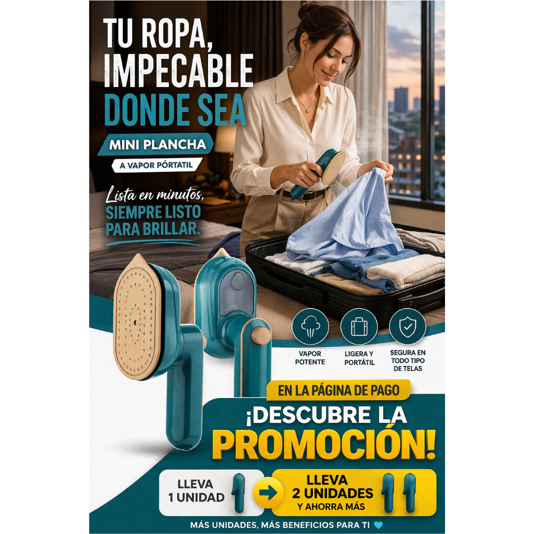 MINI PLANCHA A VAPOR DE MANO PORTÁTIL