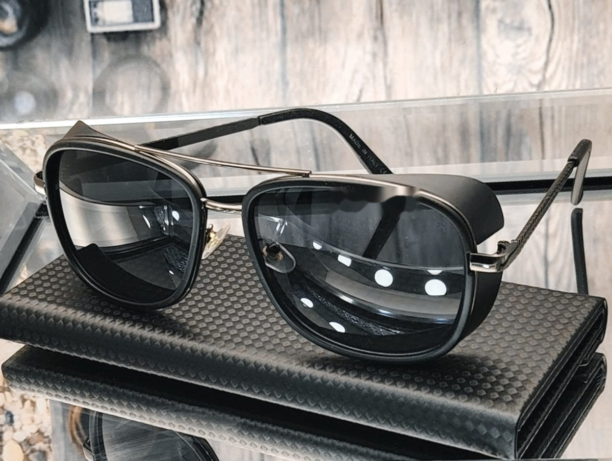 Gafas Aviador con lente negro y estuche