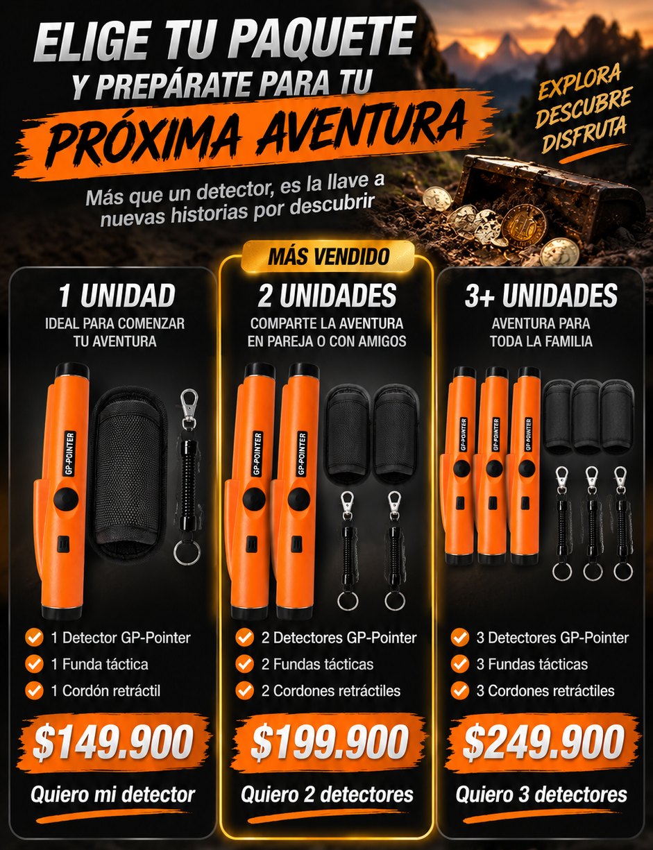 Paquetes del Cazador de Tesoros R5: 1 unidad $149.900, 2 unidades $199.900, 3 unidades $249.900