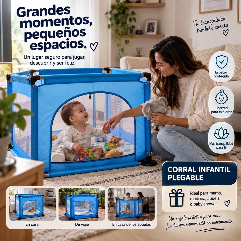 Pequeño Refugio plegable en casa, de viaje y en casa de los abuelos